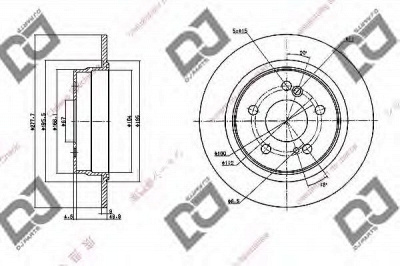 DJ PARTS bd1123 -  Тормозной диск